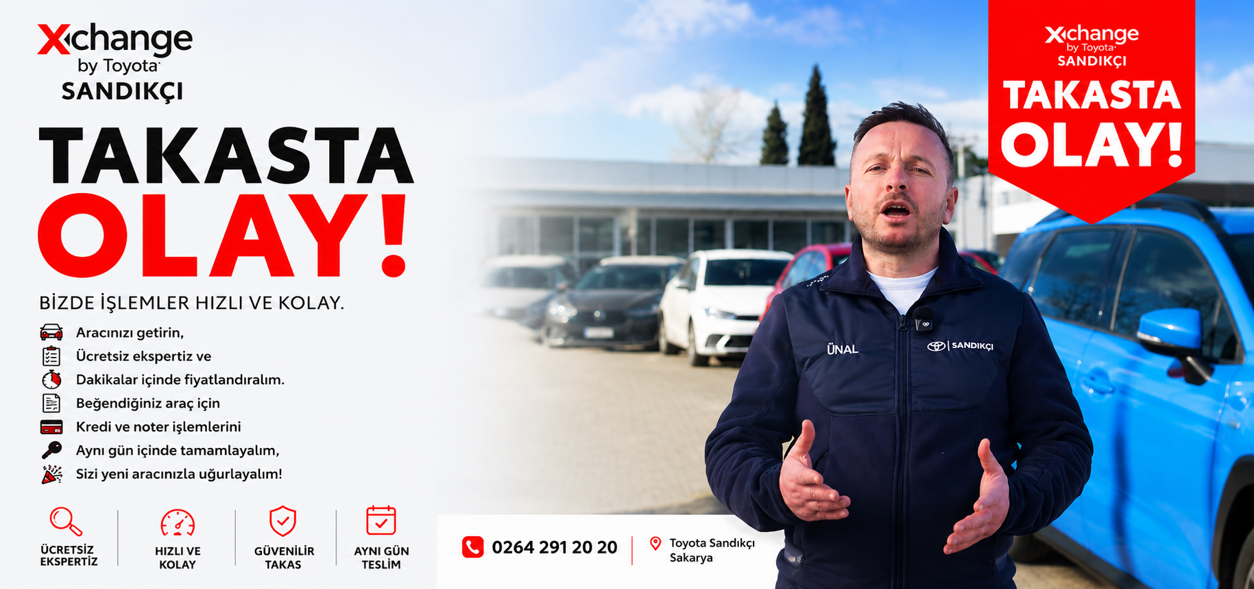 Takasta Olay: Aracınızı Değerinde Takas Edin, Aynı Gün Yeni Aracınıza Kavuşun